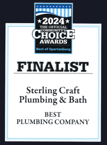 Sterling Craft Plumbing & Bath is the 2024 Choice Awards Best of Spartanburg Finalist for Best Plumbing Company.