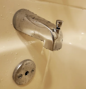 Tub faucet with low water pressure